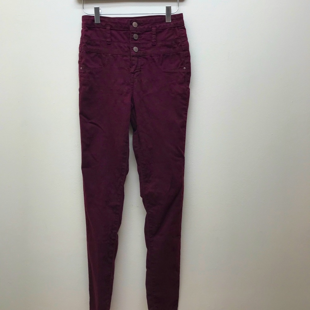 Plum/ wine colored high waisted pants